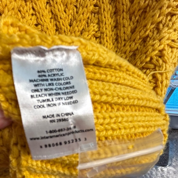 Dip XL Mustard Button Down Sweater - Picture 3 of 7